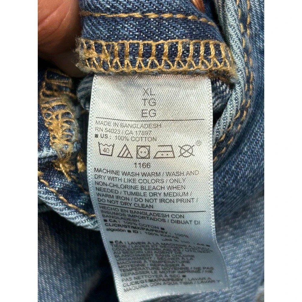 Old Navy Overalls Women XL Blue Denim Shortalls Utility Cuffed Medium Wash